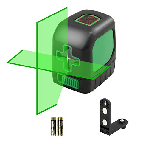 Laser Level, DLEADER Cross Line Laser Green with Switchable Self-Leveling Horizontal and Vertical Cross-Line Laser, Rotatable 360 Degree with Flexible Magnetic Base, Battery Included?Green?