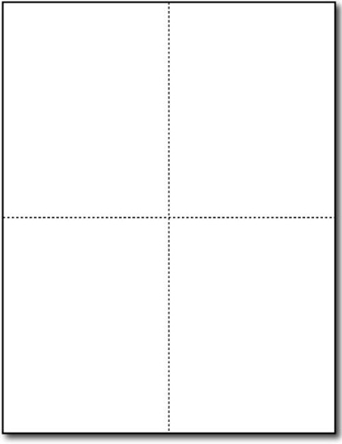 Heavyweight Blank Postcard Paper for Printing - White - 250 Sheets / 1000 Postcards - Perforated 4 per Sheet - Thick 80lb Cover Cardstock - Inkjet/Laser Printable