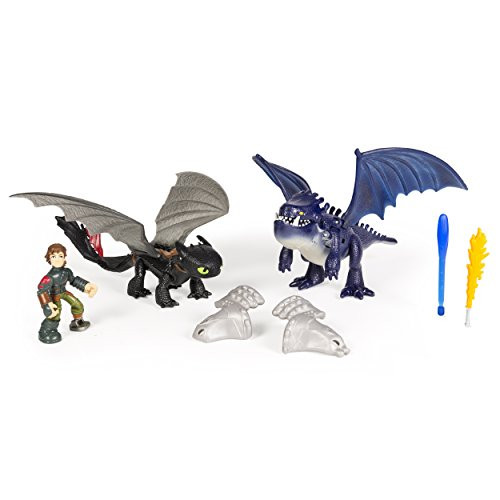 DreamWorks Dragons, Toothless & Hiccup Vs. Armored Dragon Figures DreamWorks Dragons, Toothless & Hiccup Vs. Armored Dragon Figures