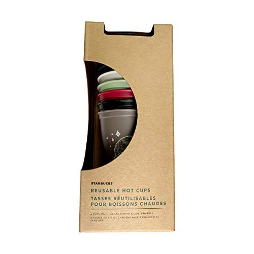 Starbucks Reusable Hot Cup Collection Pack Of 6 W/Lids 16 oz (Halloween, 2019)