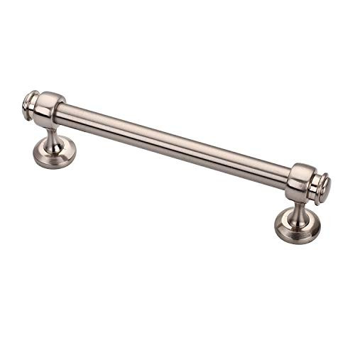 Alzassbg AL3082SN Brushed Satin Nickel, 5 Inch(128mm) Hole Centers Cabinet Hardware Straight Bar Drawer Handle Pulls 10 Pack