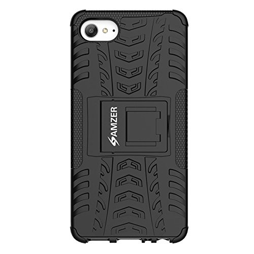 AMZER Hybrid Warrior Impact Resistant Case Skin for Lenovo Zuk Z2, Lenovo Z2 Plus - Black