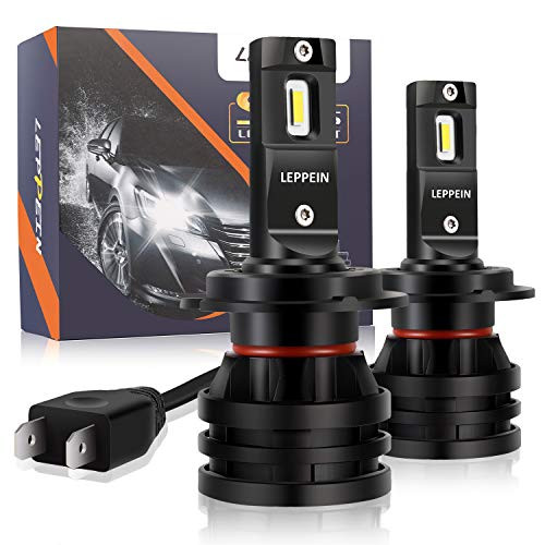 H7 LED Headlight Bulbs leppein S Series High Beam/Low Beam/Fog Light 12xCREE Chips 6500K 6000LM Cool White Conversion Kit Halogen Replacement-1 Pair