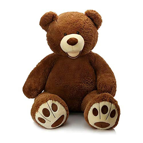 MorisMos Giant Teddy Bear with Big Footprints Big Teddy Bear Plush Stuffed Animals Dark Brown 39 inches MorisMos Giant Teddy Bear with Big Footprints Big Teddy Bear Plush Stuffed Animals Dark Brown 39 inches