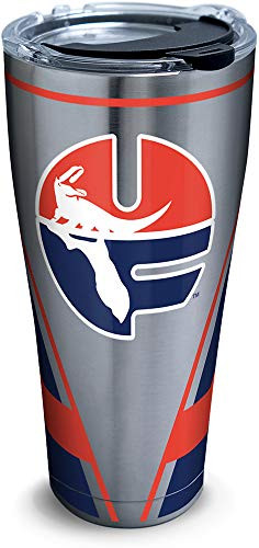 Tervis 1306859 Florida Gators Vault Stainless Steel Insulated Tumbler with Clear and Black Hammer Lid 30oz Silver