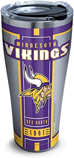 Tervis 1317720 NFL Minnesota Vikings - Blitz Stainless Steel Insulated Tumbler with Clear and Black Hammer Lid, 30 oz, Silver Tervis 1317720 NFL Minnesota Vikings - Blitz Stainless Steel Insulated Tumbler with Clear and Black Hammer Lid, 30 oz, Silver