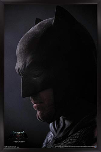 Trends International DC Comics Movie - Batman v Superman - Cowl Wall Poster, 14.725" x 22.375", Black Framed Version