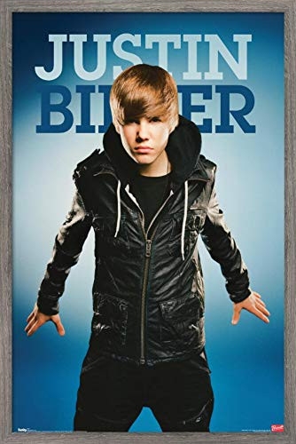 Trends International Justin Bieber - Fly Wall Poster, 14.725" x 22.375", Barnwood Framed Version