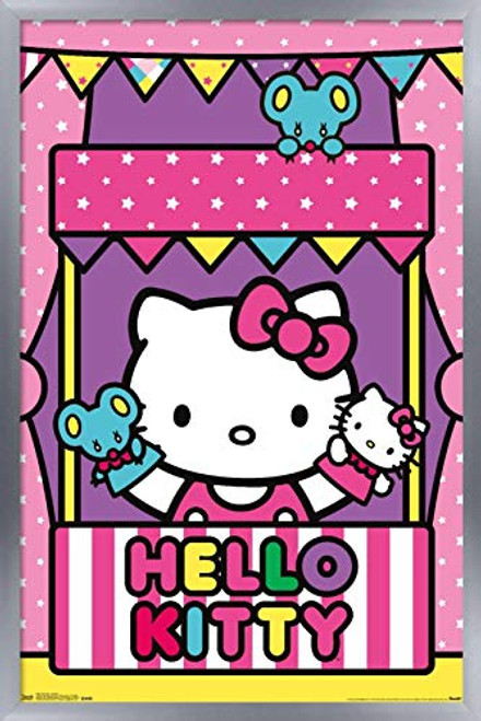 Trends International Hello Kitty - Puppets Wall Poster, 14.725" x 22.375", Silver Framed Version Trends International Hello Kitty - Puppets Wall Poster, 14.725" x 22.375", Silver Framed Version