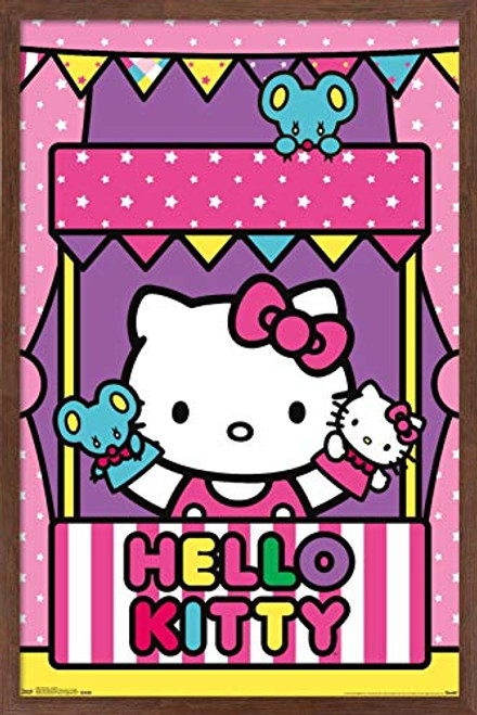 Trends International Hello Kitty - Puppets Wall Poster, 14.725" x 22.375", Mahogany Framed Version Trends International Hello Kitty - Puppets Wall Poster, 14.725" x 22.375", Mahogany Framed Version