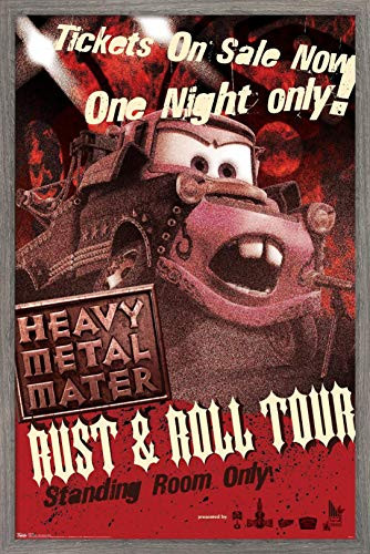 Trends International Disney Pixar Cars Toons - Heavy Metal Mater Wall Poster, 14.725" x 22.375", Barnwood Framed Version