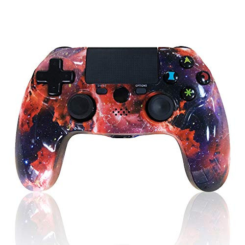 CHENGDAO PS4 Controller Wireless Dual Shock 4 Sixaxis Gaming Joystick for Playstation 4/PS4 Pro/Slim with Led Bar, Multi-Touch Clickable Touch Pad (Starry)