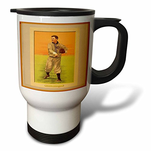 3dRose Vintage Baseball Cub in Tan Frame Stainless Steel Travel Mug, 14-Ounce 3dRose Vintage Baseball Cub in Tan Frame Stainless Steel Travel Mug, 14-Ounce
