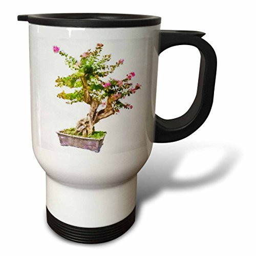 3dRose tm_40578_1 Flowering Chinese Container Garden Travel Mug, 14-Ounce, Stainless Steel 3dRose tm_40578_1 Flowering Chinese Container Garden Travel Mug, 14-Ounce, Stainless Steel