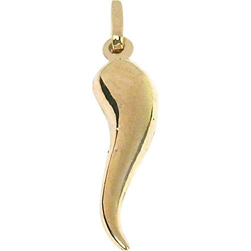 14K Gold Charm Italian Horn Unicorn Good Luck Pendant