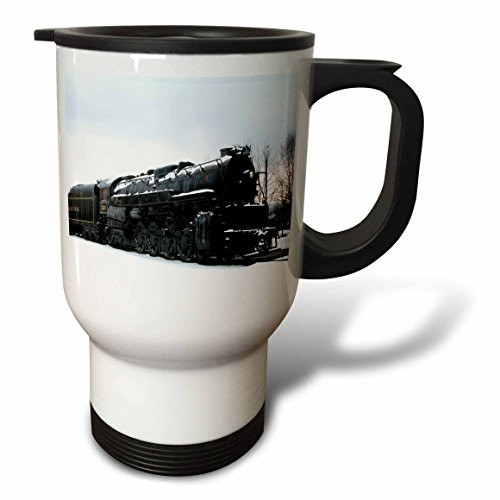 3dRose Train in Snow Stainless Steel Travel Mug, 14-Ounce