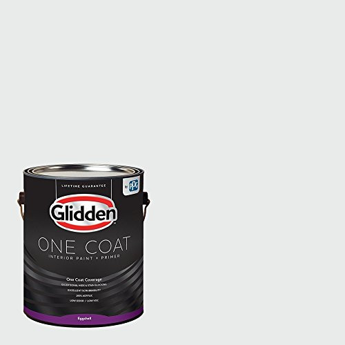 Glidden Interior Paint + Primer: White/White, One Coat, Eggshell, 1 Gallon