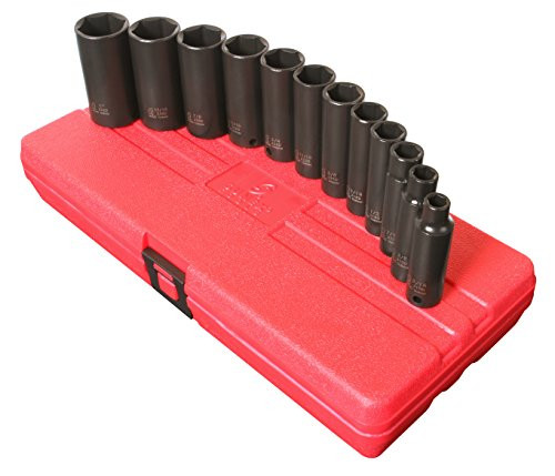 Sunex 3361 SAE Deep Impact 12-Piece Socket Set, 3/8-Inch Drive