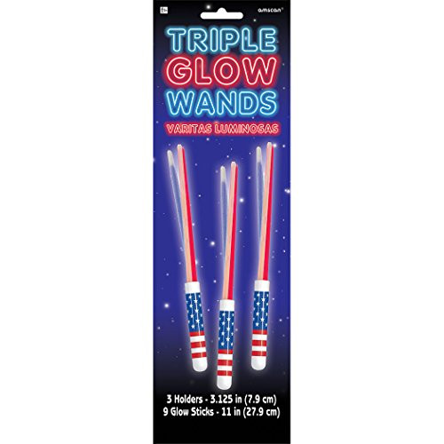Patriotic Party Triple Glow Stick Wand Kit, 15 Ct.