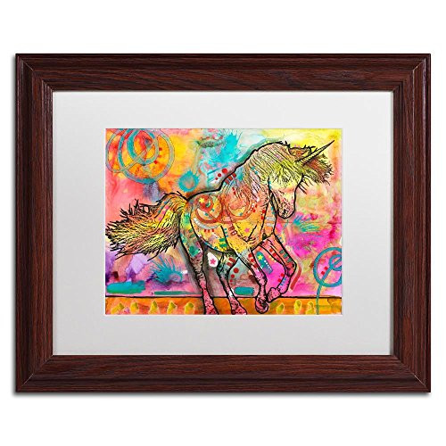 Unicorn by Dean Russo, White Matte, Wood Frame 11x14-Inch