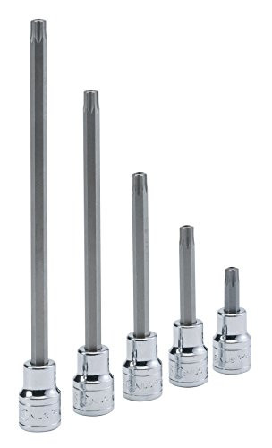 Genius Tools 408+7125 1/2" Dr. T-25 Tamperproof Star Bit Socket, 55Mml