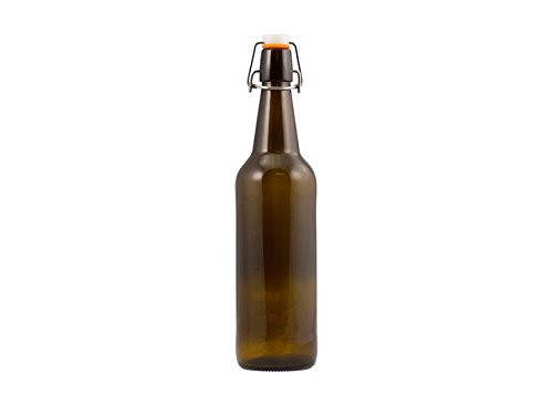 Beer Bottles - 750 mL Amber Flip-Tops - Case of 12