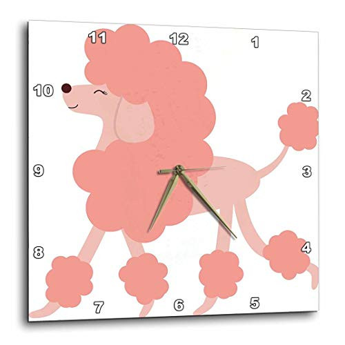 3dRose DPP_124545_1 Cute Pink Poodle Wall Clock, 10 by 10-Inch 3dRose DPP_124545_1 Cute Pink Poodle Wall Clock, 10 by 10-Inch