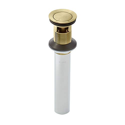 Pfister 972-101BG Push & Seal Metal Pop-up Drain Assembly for Bathroom Sink, Brushed Gold