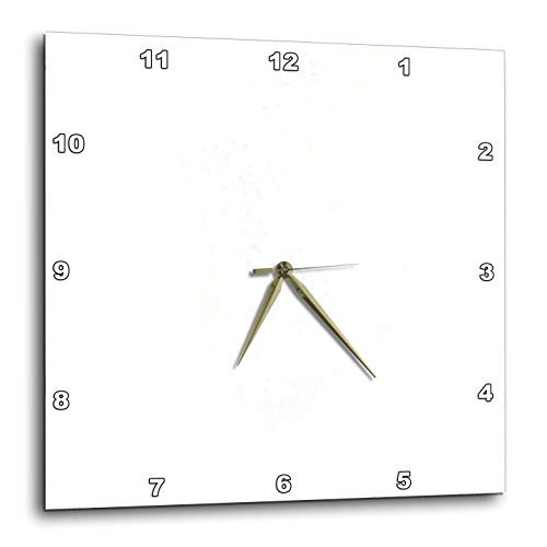 3dRose LLC White Tone 10 by 10-Inch Wall Clock
