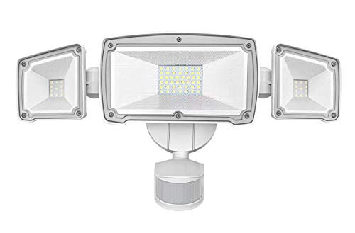 LED Security Lights, SONATA Motion Sensor LED Flood Light with 3 Adjustable Heads, 42W 4000LM 6000K IP65 Waterproof Super Bright Outdoor Light for Garage,Yard,Driveway