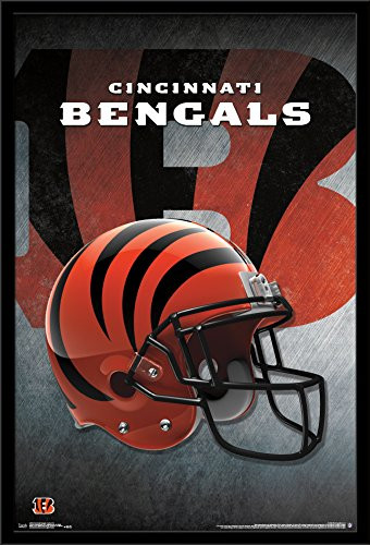 Trends International NFL Cincinnati Bengals - Helmet Wall Poster, 22.375" x 34", Black Framed Version