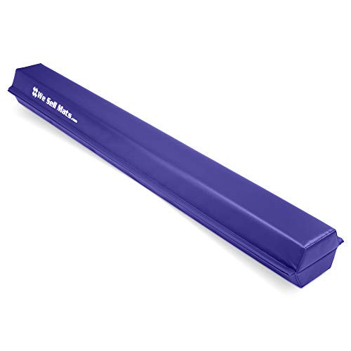 We Sell Mats 9 Foot Folding Foam Balance Beam Bar, Portable Gymnastics Equipment for Gymnast, Children or Cheerleaders, Purple