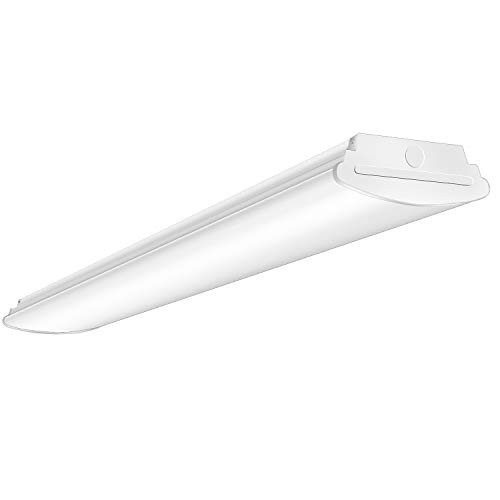 FaithSail 4FT LED Wraparound Light Fixture 50W Flush Mount Garage Shop Lights, 5600lm, 4000k, 4 Foot LED Ceiling Integrated Linear Lighting for Warehouse, Workshop, Office, Kitchen, Laundry