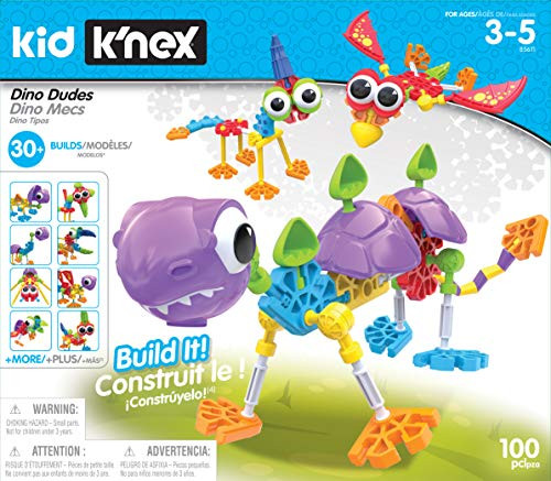 K'NEX Kid Dino Dudes Building Set - Ages 3+ - Preschool Creative Toy K'NEX Kid Dino Dudes Building Set - Ages 3+ - Preschool Creative Toy