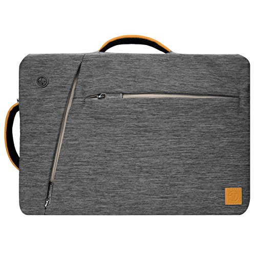 Lightweight Gray Hybrid Messenger/Briefcase / Backpack Bag HP 17.3" Laptops