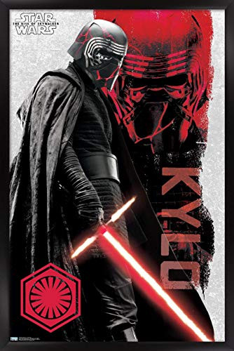 Trends International Star Wars: The Rise of Skywalker - Kylo Ren Wall Poster, 22.375" x 34", Black Framed Version