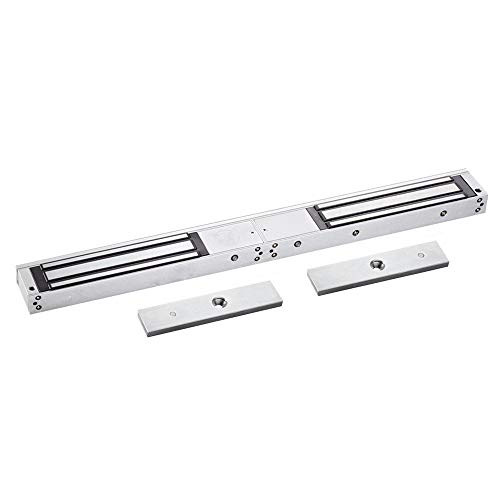 FUGEST 350lbs Double Electronic Lock Electric Magnetic Door Lock Holding Force Electromagnetic 12V for Access Control System in Bank and Office Room (180kgs)