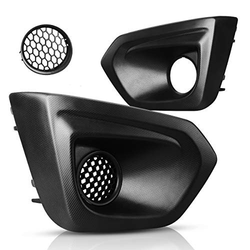 Fog Light Cover Front Bumper for 2012 2013 2014 Subaru Impreza, Pair Matte Black Foglight Covers W/Insert Grille Replacement, Right & Left Fog Lamp Bezel 57731FJ010 57731FJ000