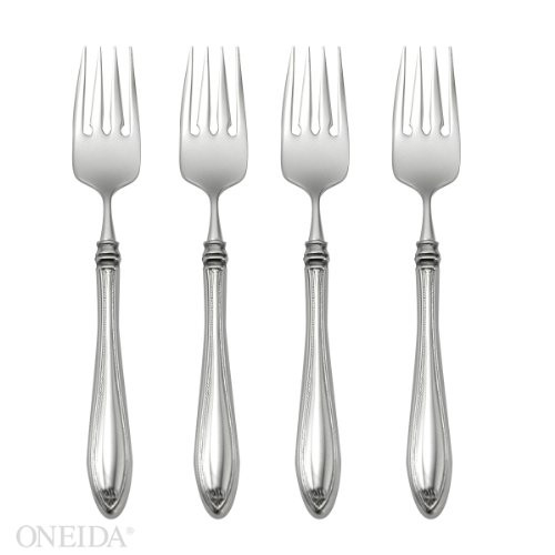 Oneida Sheraton Fine Flatware Set, 18/10 Stainless, Set of 4 Salad Forks