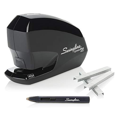 Swingline Electric Stapler, Speed Pro 45 Value Pack, Full Strip, 45 Sheet Capacity, Includes Speed Pro 45 High Capacity Staples, Staple Remover (42141)