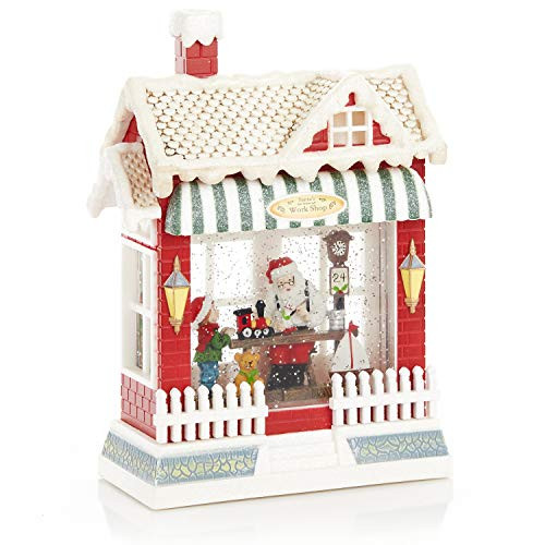 ReLive Christmas Light-Up Snow Globe - Santa's Workshop