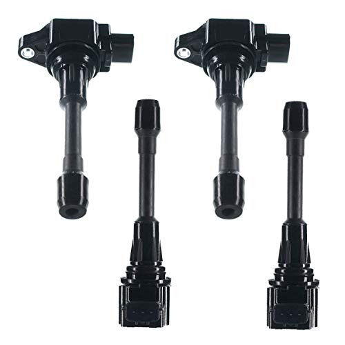 A-Premium Ignition Coils Pack for Nissan Altima Rogue Sentra Tiida Versa X-Trail FX50 M56 4-PC Set