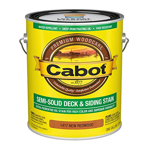 Cabot 140.0001417.007 Semi-Solid Deck & Siding Stain, Gallon, New Redwood Cabot 140.0001417.007 Semi-Solid Deck & Siding Stain, Gallon, New Redwood