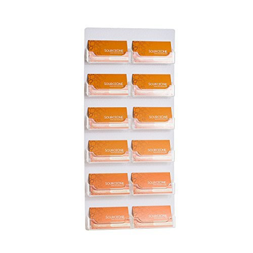 Source One LLC (2) Pack 12 Pocket Wall Mount Business Card Rack