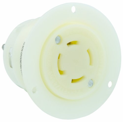 Leviton 2766 30-Amp, 277/480 Volt- 3PY, Flanged Outlet Locking Receptacle, Industrial Grade, Non-Grounding, White Leviton 2766 30-Amp, 277/480 Volt- 3PY, Flanged Outlet Locking Receptacle, Industrial Grade, Non-Grounding, White