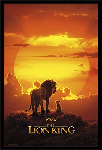 Trends International Disney The Lion King - Mufasa and Simba Wall Poster, 22.375" x 34", Black Framed Version