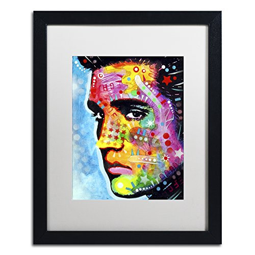 Elvis Presley by Dean Russo, White Matte, Black Frame 16x20-Inch
