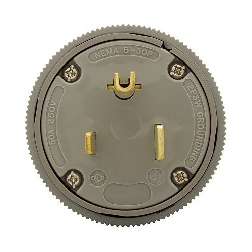 Eaton 5710N 50 Amp 250V 6-50 Industrial Power Plug & Connector, Gray
