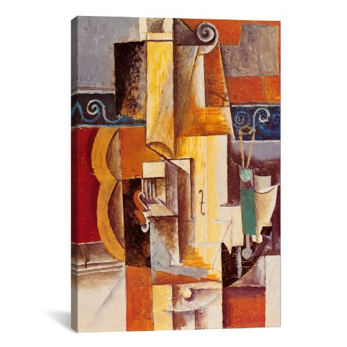 iCanvasART Violin and Guitar by Picasso Canvas Art Print, 26 by 18-Inch