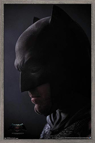 Trends International DC Comics Movie - Batman v Superman - Cowl Wall Poster, 22.375" x 34", Barnwood Framed Version